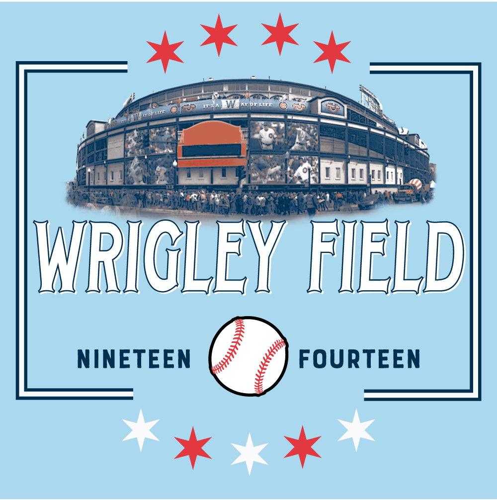 Wrigley Field Baby Blue 1914 Lakeshirts Magnet product image 1, provided for visual reference and product detail review