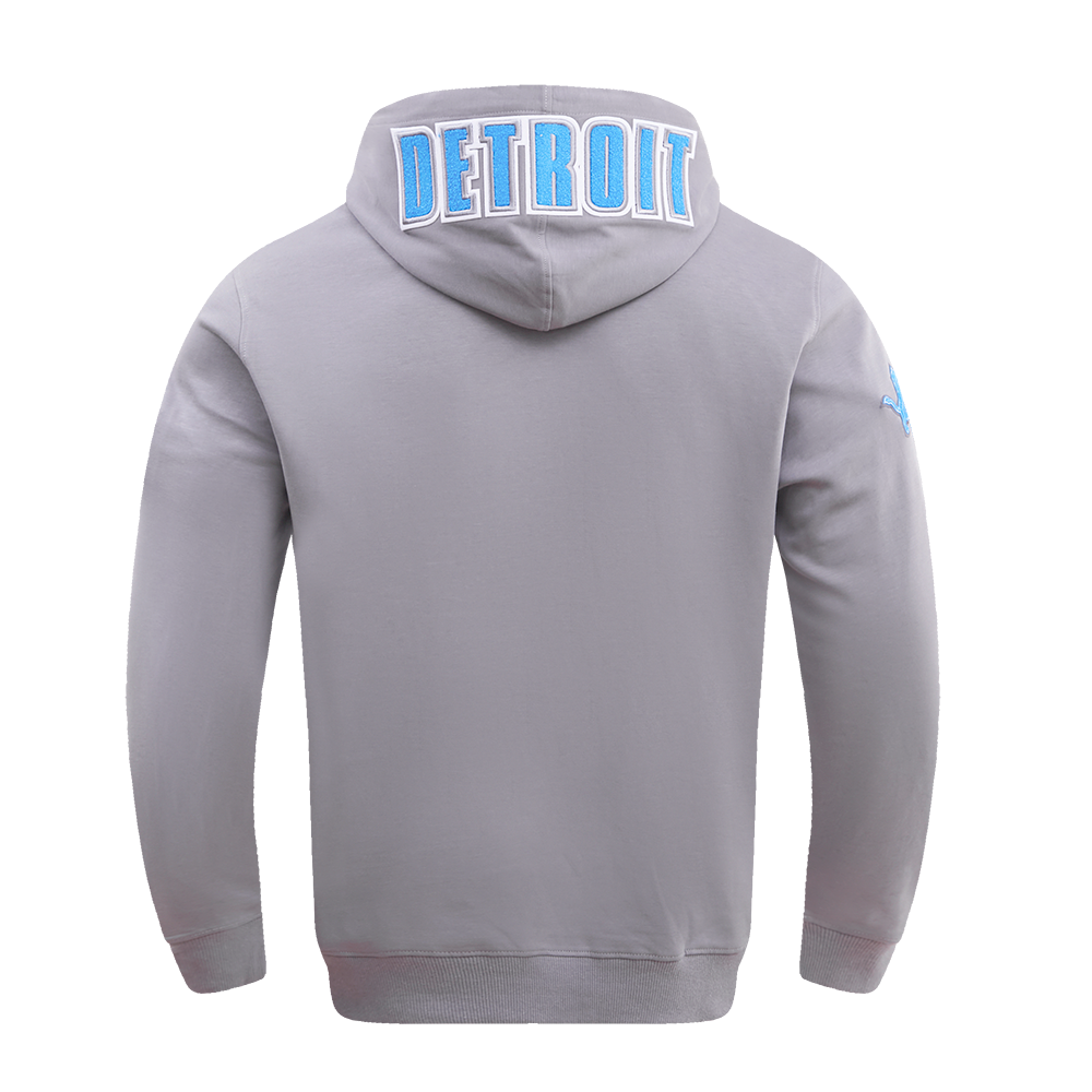 Detroit Lions Pro Standard Grey Chenille Hoodie product image 3, provided for visual reference and product detail review