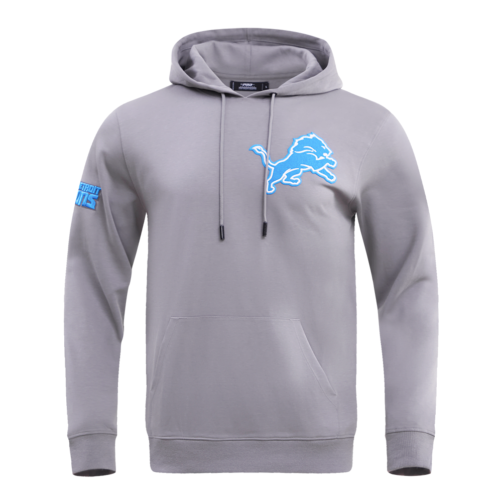 Detroit Lions Pro Standard Grey Chenille Hoodie product image 1, provided for visual reference and product detail review