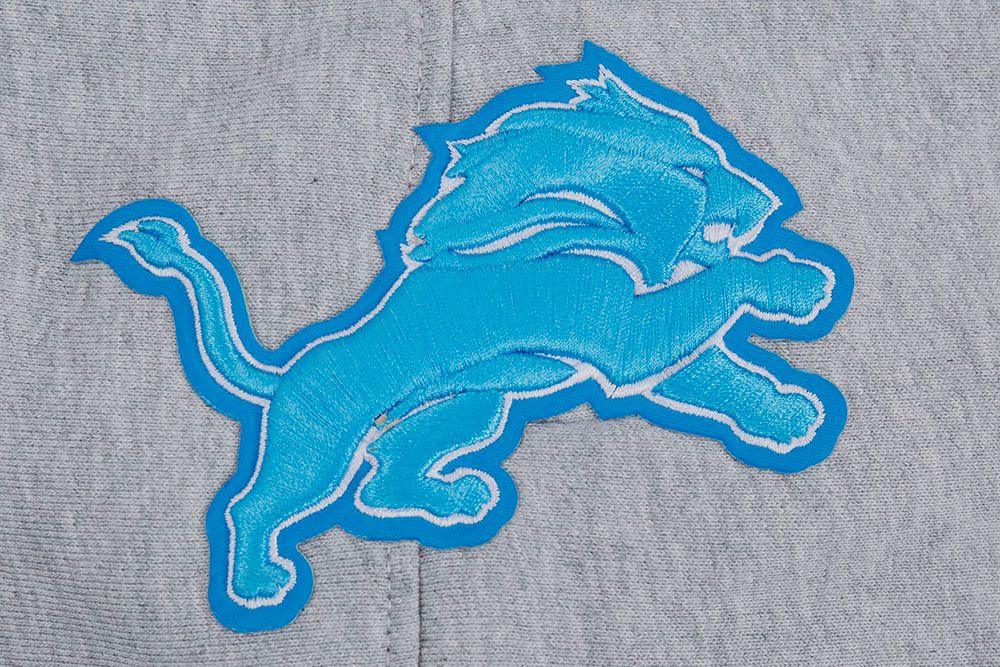 Detroit Lions Pro Standard Grey Script Tail Rib Hoodie product image 7, provided for visual reference and product detail