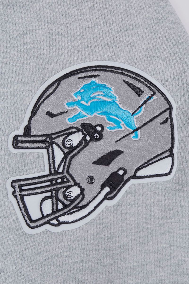 Detroit Lions Pro Standard Grey Script Tail Rib Hoodie product image 8, provided for visual reference and product detail