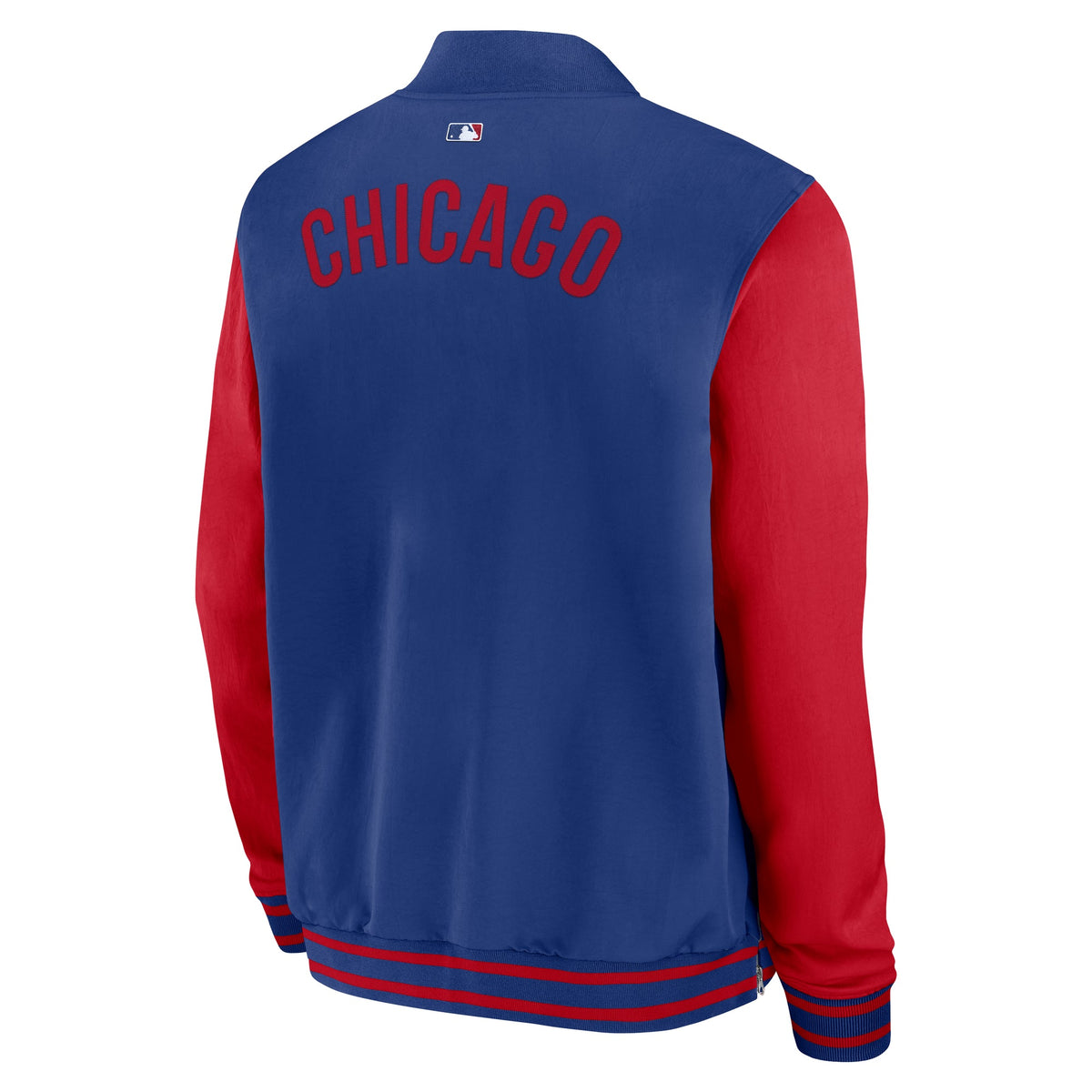 Chicago Cubs Nike 2025 Authentic Collection Bomber Dugout Jacket product image 3, provided for visual reference and product