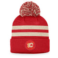 Calgary Flames NHL Fanatics Branded Women Red 2023 Heritage Classic Cuff Pom Knit Hat product image 1, provided for visual