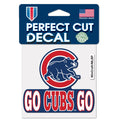 Chicago Cubs Perfect Cut 4"x4" Go Cubs Go Decal product image 1, provided for visual reference and product detail review
