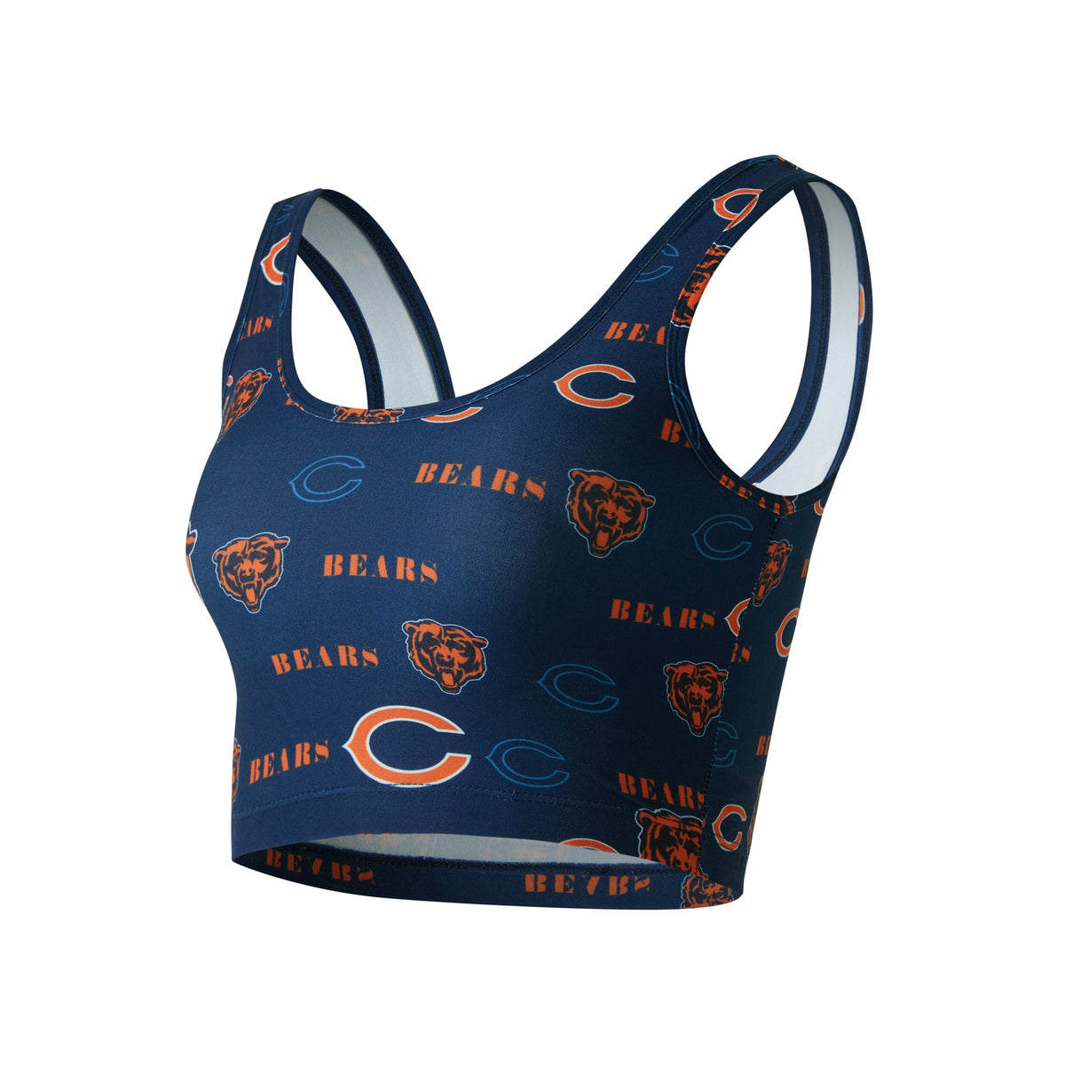 Chicago Bears Ladies Mosaic Bralette product image 2, provided for visual reference and product detail review