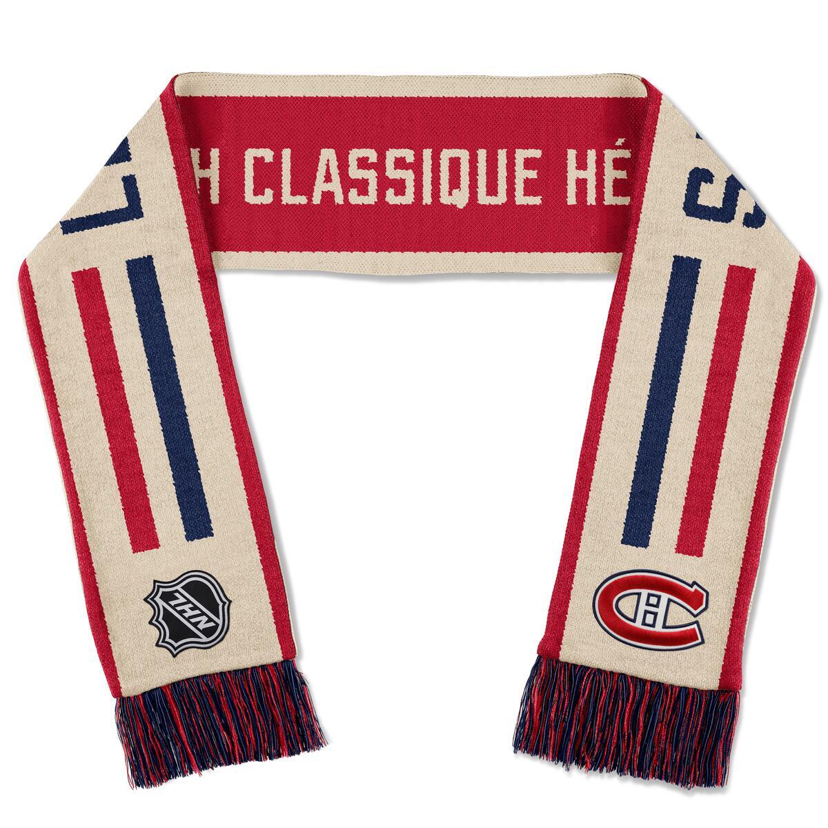 Montreal Canadiens NHL Fanatics Branded Men Red 2026 Heritage Classic Knit Jacquard Scarf product image 1, provided for