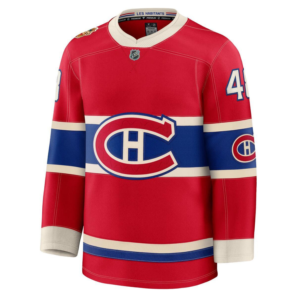 Lane Hutson Montreal Canadiens NHL Fanatics Branded Men Red 2026 Heritage Classic Premium Jersey product image 2, provided