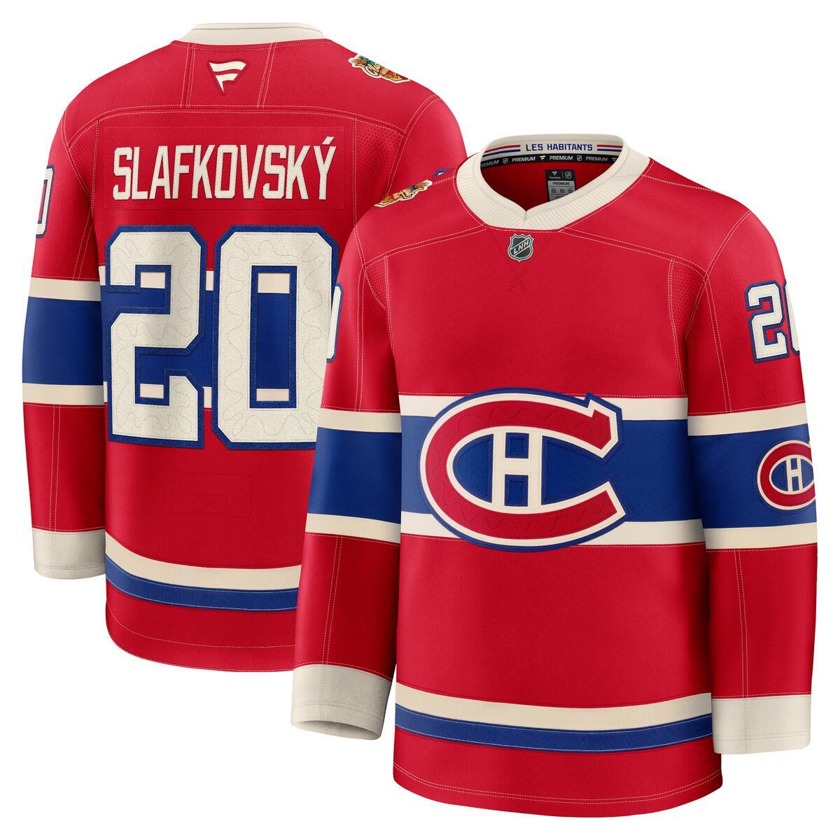 Juraj Slafkovský Montreal Canadiens NHL Fanatics Branded Men Red 2026 Heritage Classic Premium Jersey product image 3,