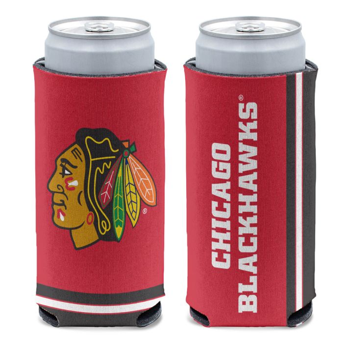 Chicago Blackhawks 12oz Slim Can Cooler product image 1, provided for visual reference and product detail review