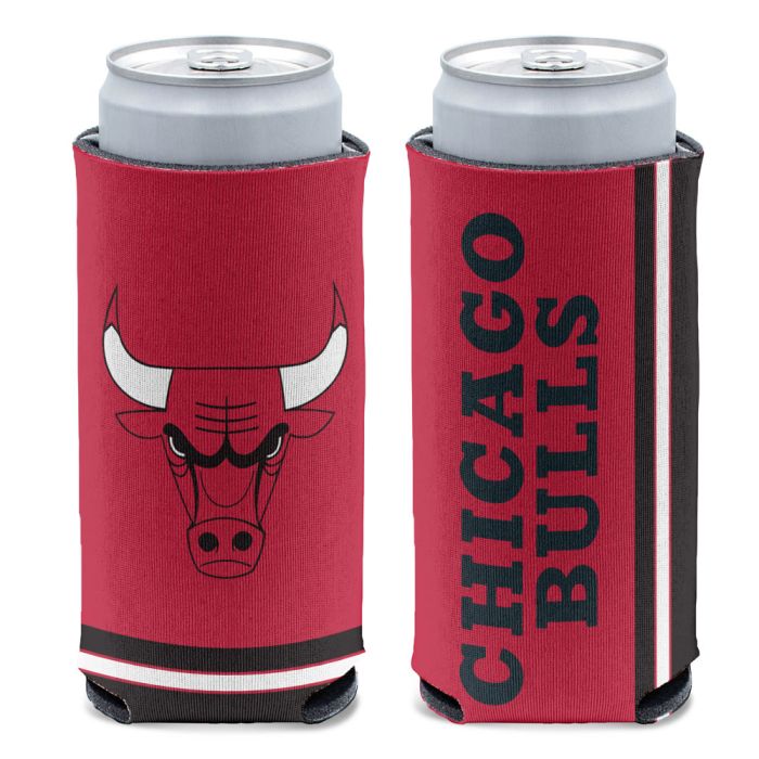 Chicago Bulls 12oz Slim Can Cooler product image 1, provided for visual reference and product detail review