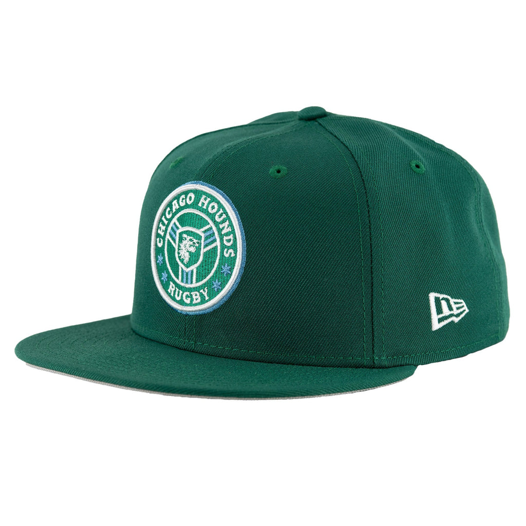 Chicago Hounds Green New Era 59FIFTY Fitted Hat product image 3, provided for visual reference and product detail review