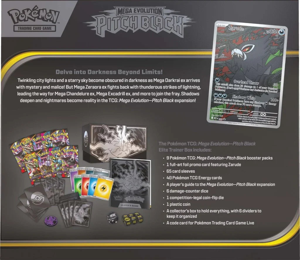 Pokémon TCG Mega Evolution ME05 Pitch Black Elite Trainer Box product image 2, provided for visual reference and product