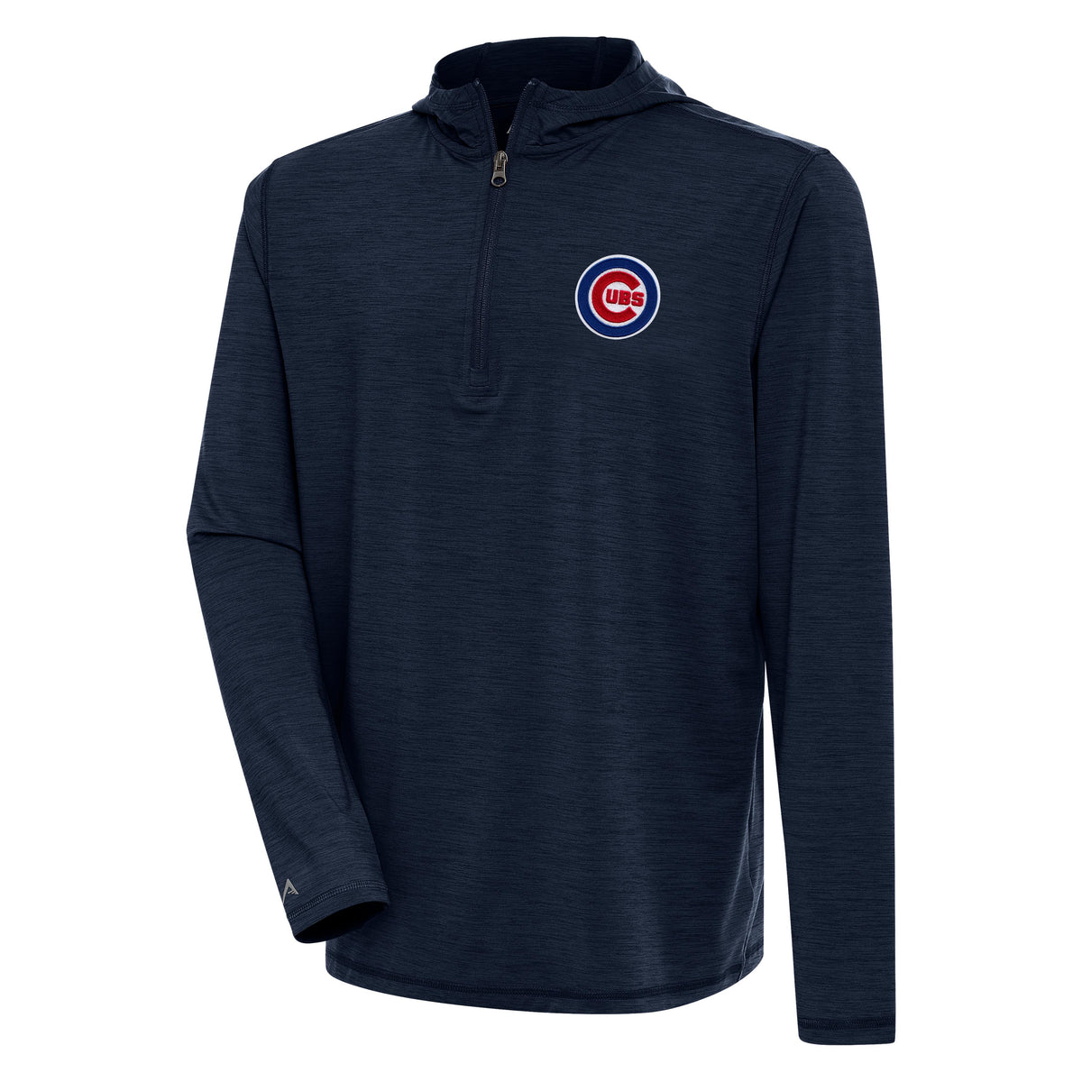 Chicago Cubs Navy 1/4 Zip Tidy Lightweight Pullover Hood product image 1, provided for visual reference and product detail
