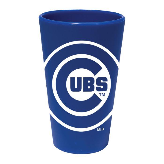 Chicago Cubs Blue Silicone Fun Color Pint Glass product image 1, provided for visual reference and product detail review