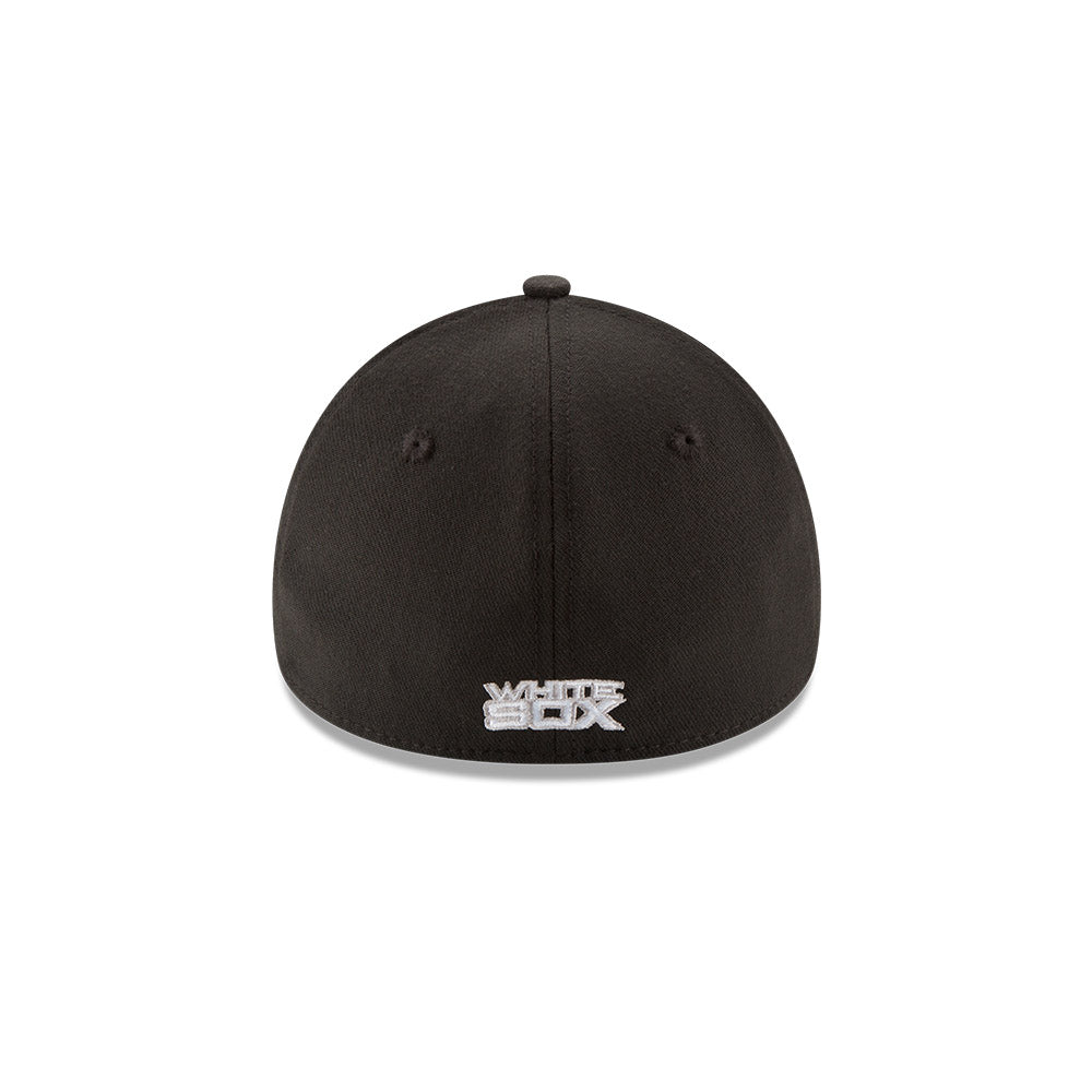 Chicago White Sox New Era 39THIRTY Black Flex Fit Hat product image 6, provided for visual reference and product detail