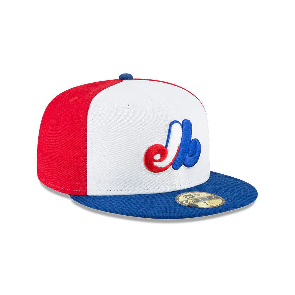 Montreal Expos New Era 59FIFTY Fitted Hat product image 3, provided for visual reference and product detail review