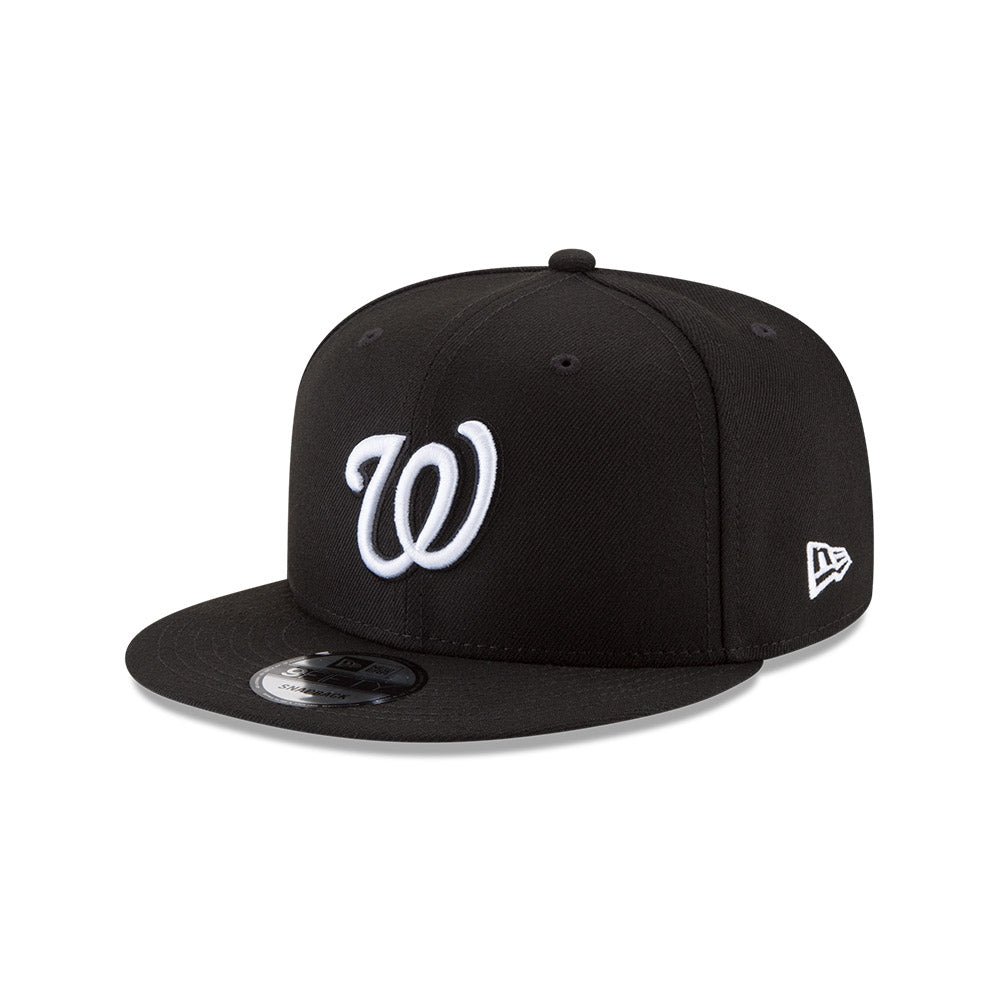 Washington Nationals Black/White New Era 9FIFTY Snapback Hat product image 3, provided for visual reference and product