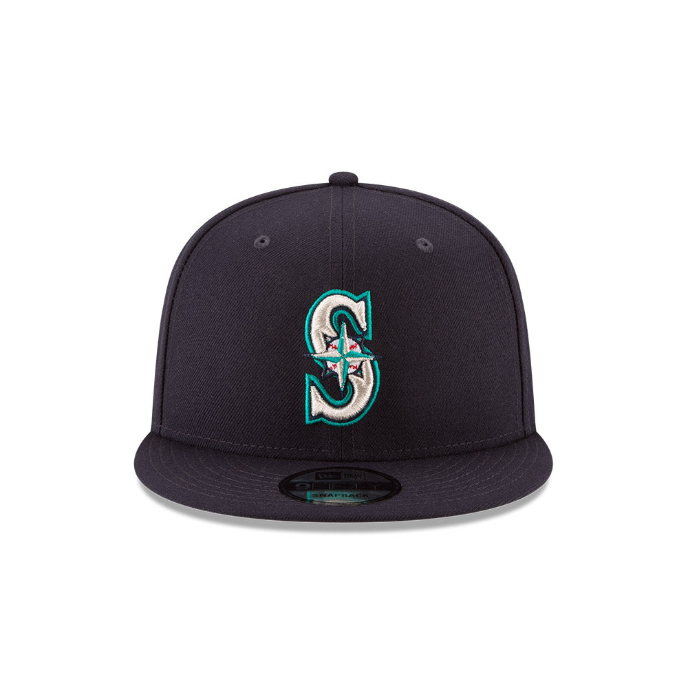 Seattle Mariners Navy New Era 9FIFTY Snapback Hat product image 2, provided for visual reference and product detail review