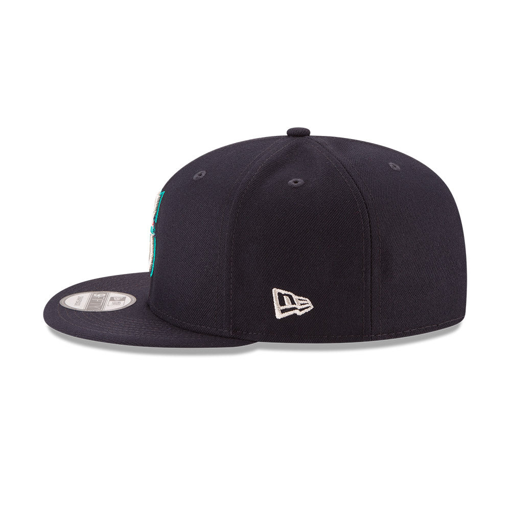 Seattle Mariners Navy New Era 9FIFTY Snapback Hat product image 5, provided for visual reference and product detail review