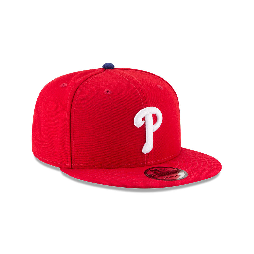Philadelphia Phillies New Era Red 9FIFTY Snapback Hat product image 3, provided for visual reference and product detail