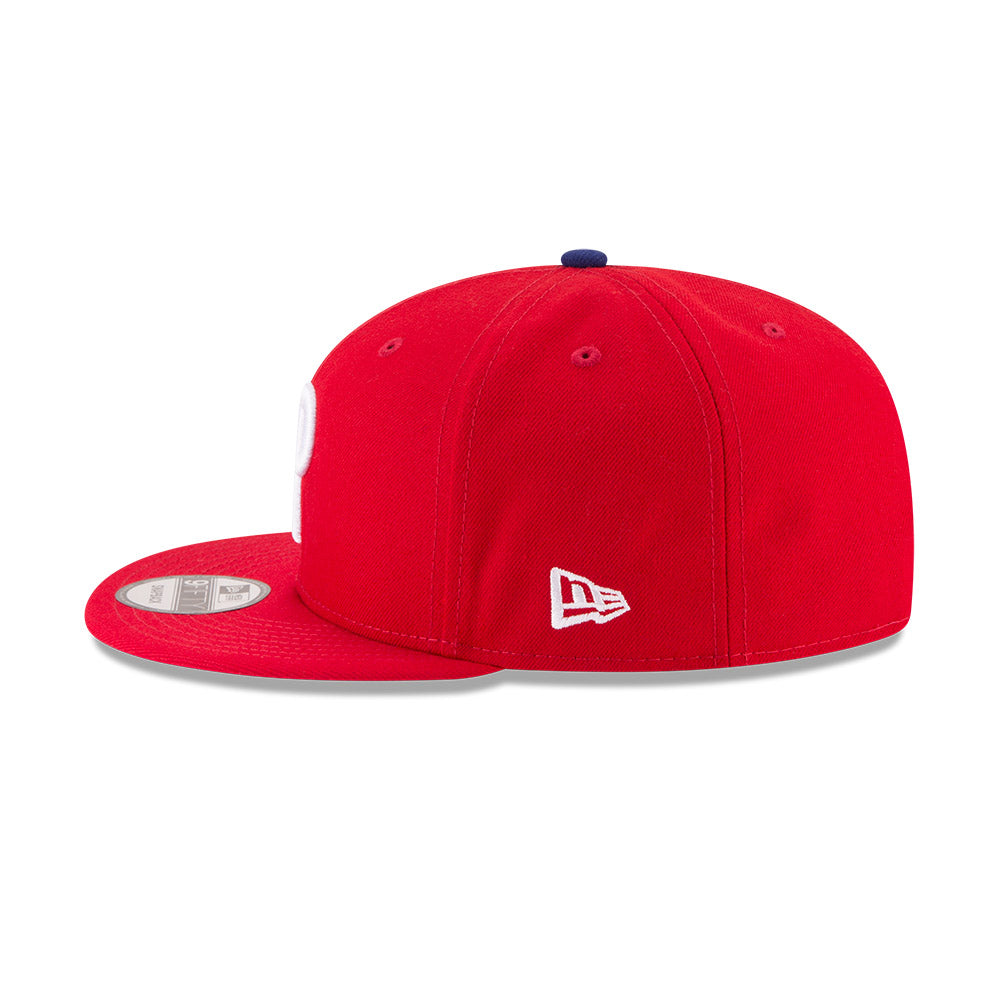 Philadelphia Phillies New Era Red 9FIFTY Snapback Hat product image 5, provided for visual reference and product detail