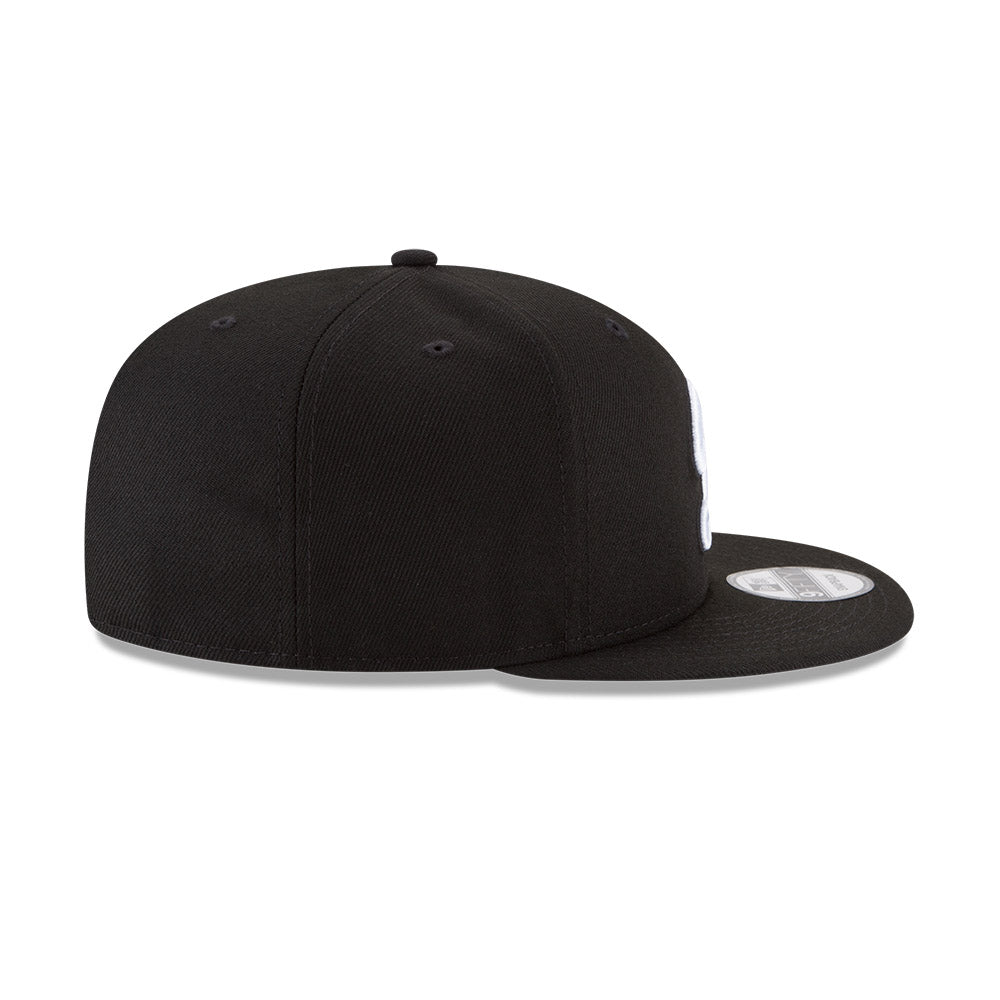 Los Angeles Dodgers New Era Black/White “D” 9FIFTY Snapback Hat product image 4, provided for visual reference and product