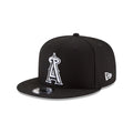 Anaheim Angels New Era Black/White 9FIFTY Snapback Hat product image 1, provided for visual reference and product detail