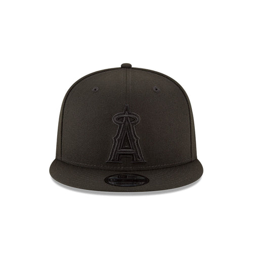 Anaheim Angels New Era Black on Black 9FIFTY Snapback Hat product image 2, provided for visual reference and product detail