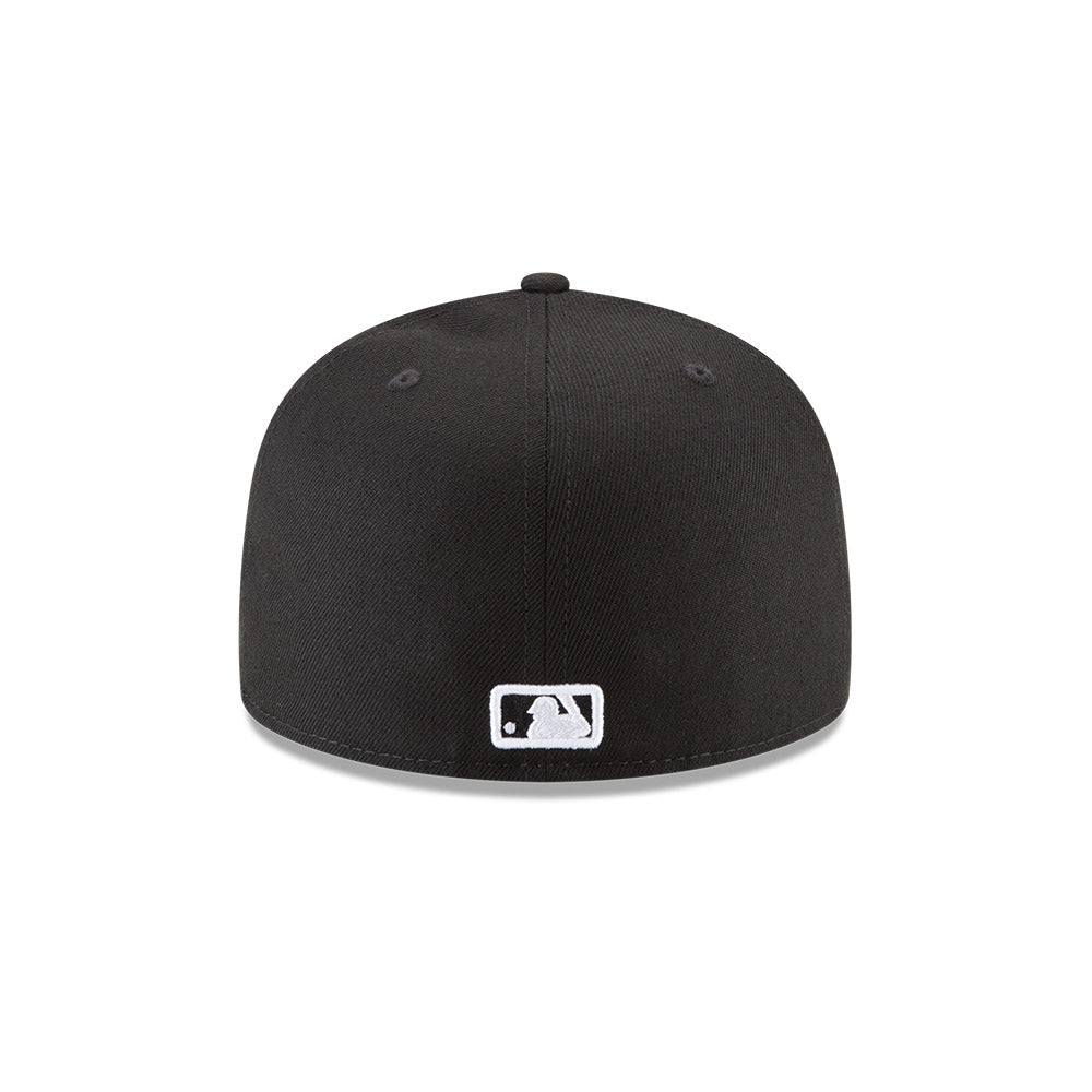 Los Angeles Dodgers New Era Black/White 59FIFTY Fitted Hat product image 6, provided for visual reference and product detail
