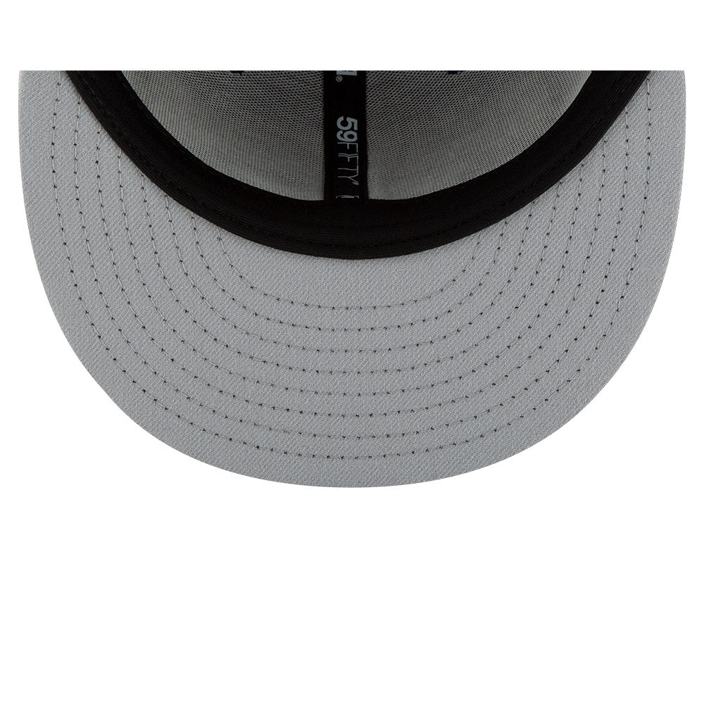 Los Angeles Dodgers New Era Black/White 59FIFTY Fitted Hat product image 7, provided for visual reference and product detail