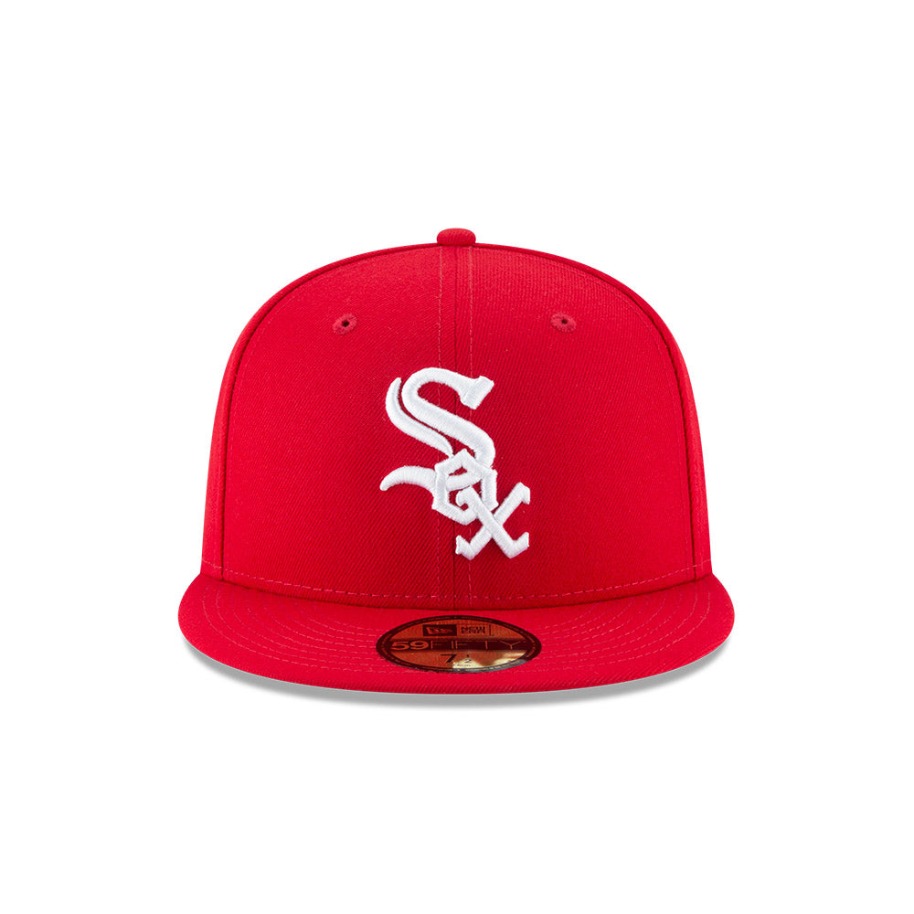 Chicago White Sox White Logo Red New Era 59FIFTY Fitted Hat product image 3, provided for visual reference and product