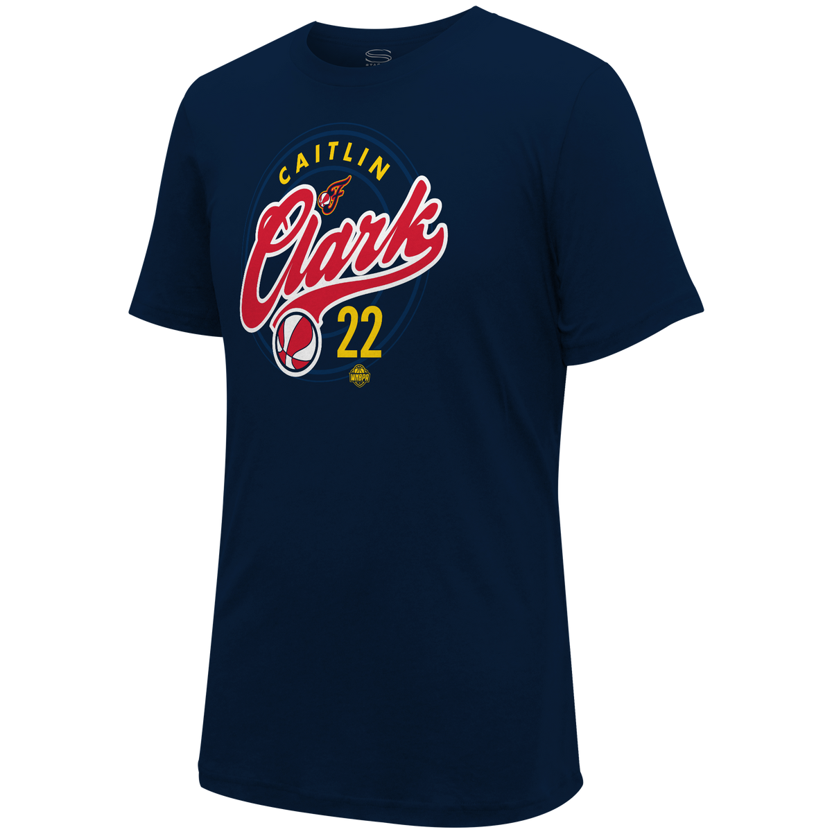 Caitlin Clark #22 Indiana Fever Runaway Navy T-Shirt product image 1, provided for visual reference and product detail review