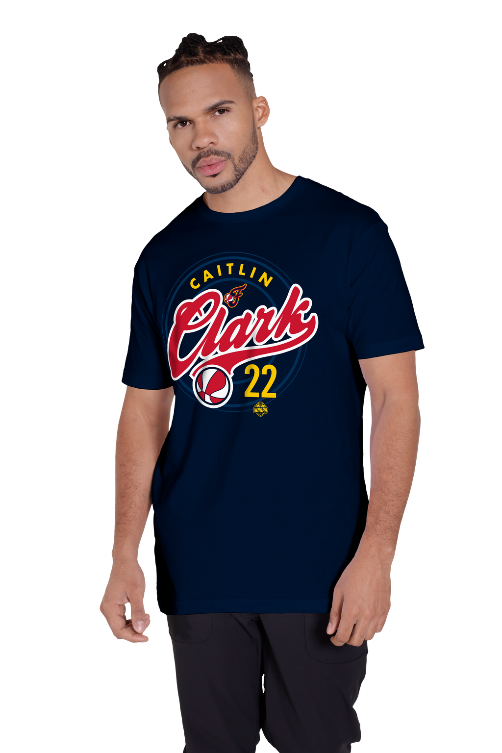 Caitlin Clark #22 Indiana Fever Runaway Navy T-Shirt product image 4, provided for visual reference and product detail review