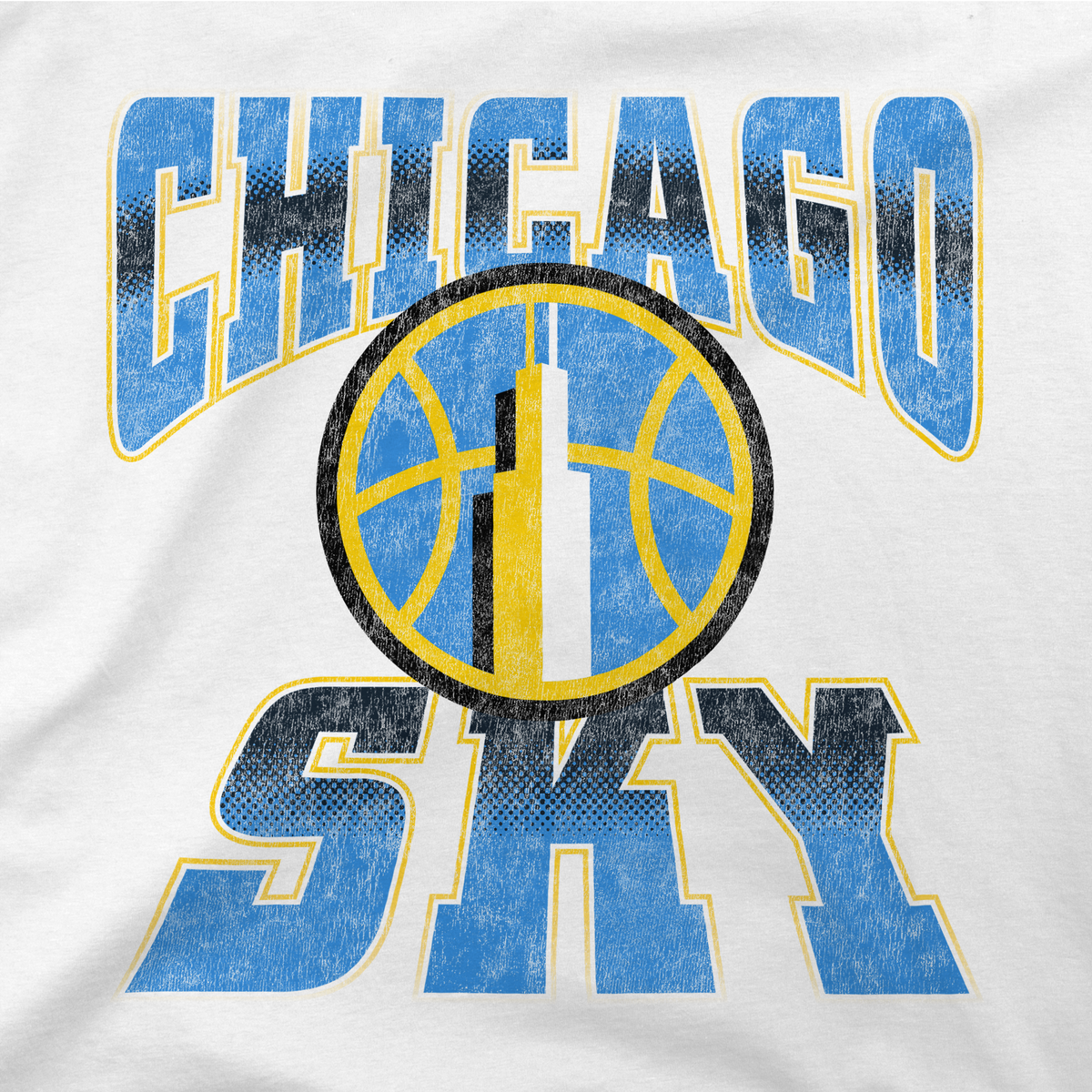 Chicago Sky White Regulate Crop T-Shirt product image 2, provided for visual reference and product detail review