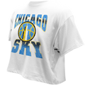 Chicago Sky White Regulate Crop T-Shirt product image 1, provided for visual reference and product detail review