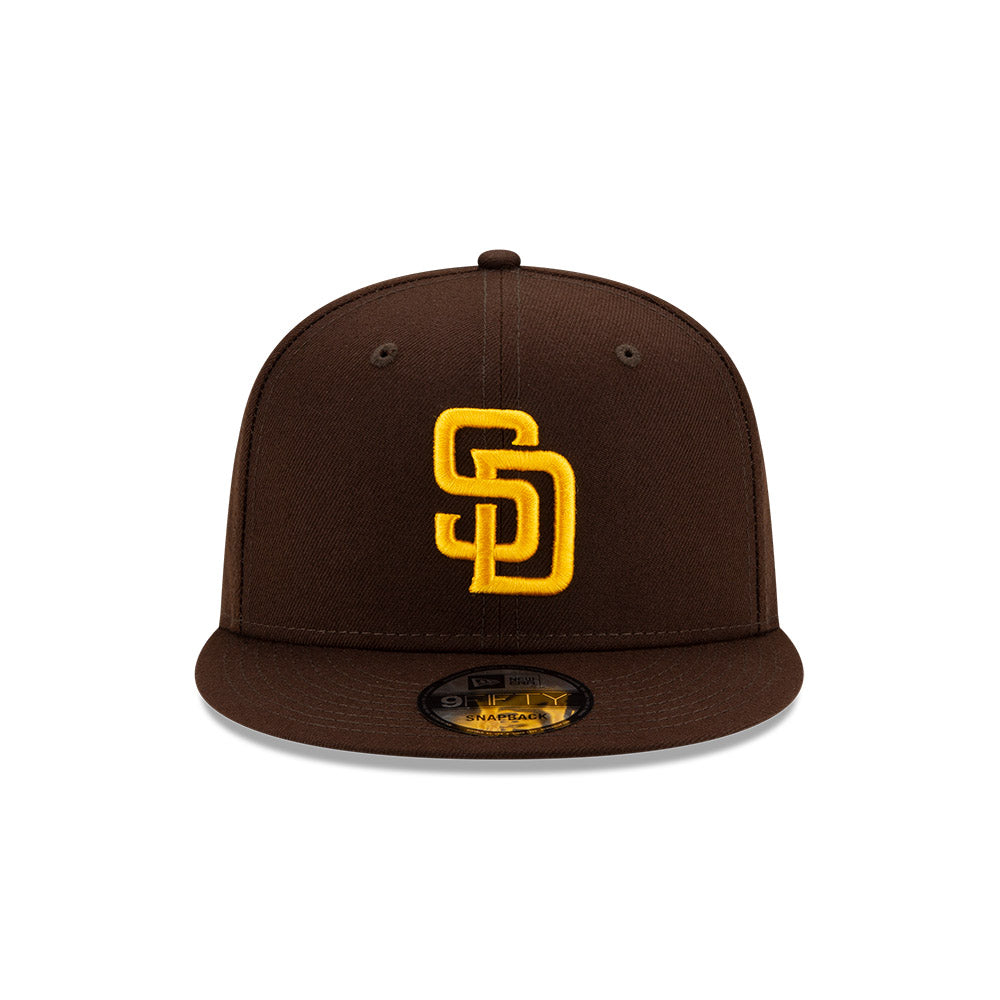 San Diego Padres New Era Brown/Yellow 9FIFTY Snapback Hat product image 2, provided for visual reference and product detail