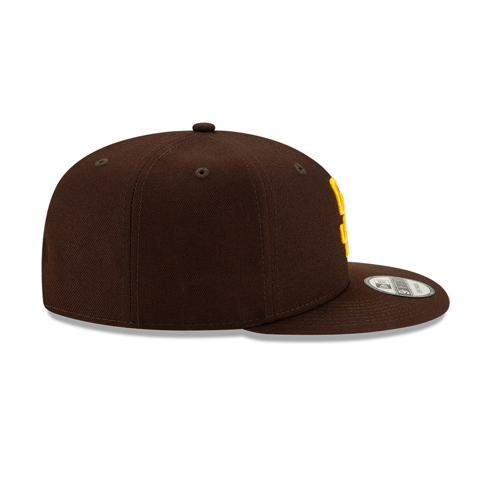 San Diego Padres New Era Brown/Yellow 9FIFTY Snapback Hat product image 5, provided for visual reference and product detail