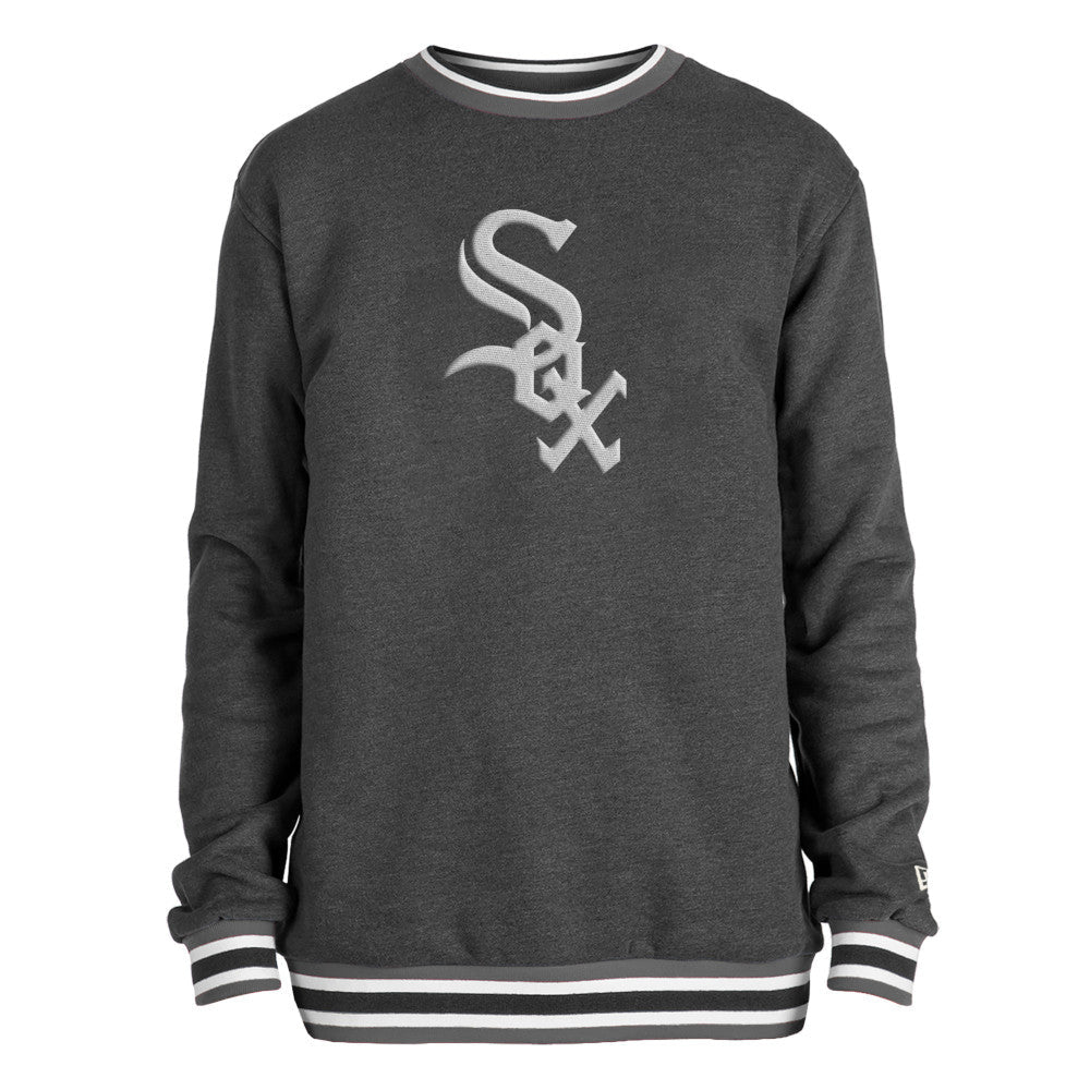 Chicago White Sox Striped Crew Neck Sweatshirt product image 1, provided for visual reference and product detail review