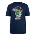 Chicago Bears Navy Sugar Skull T-Shirt product image 1, provided for visual reference and product detail review