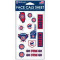 Chicago Cubs Face Cals 4" x 7" Sheet - Skin Safe Face Stickers product image 1, provided for visual reference and product
