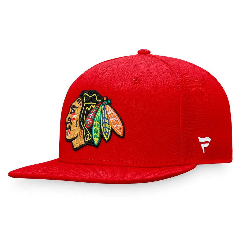 Chicago Blackhawks Red Fanatics Snapback Hat product image 3, provided for visual reference and product detail review