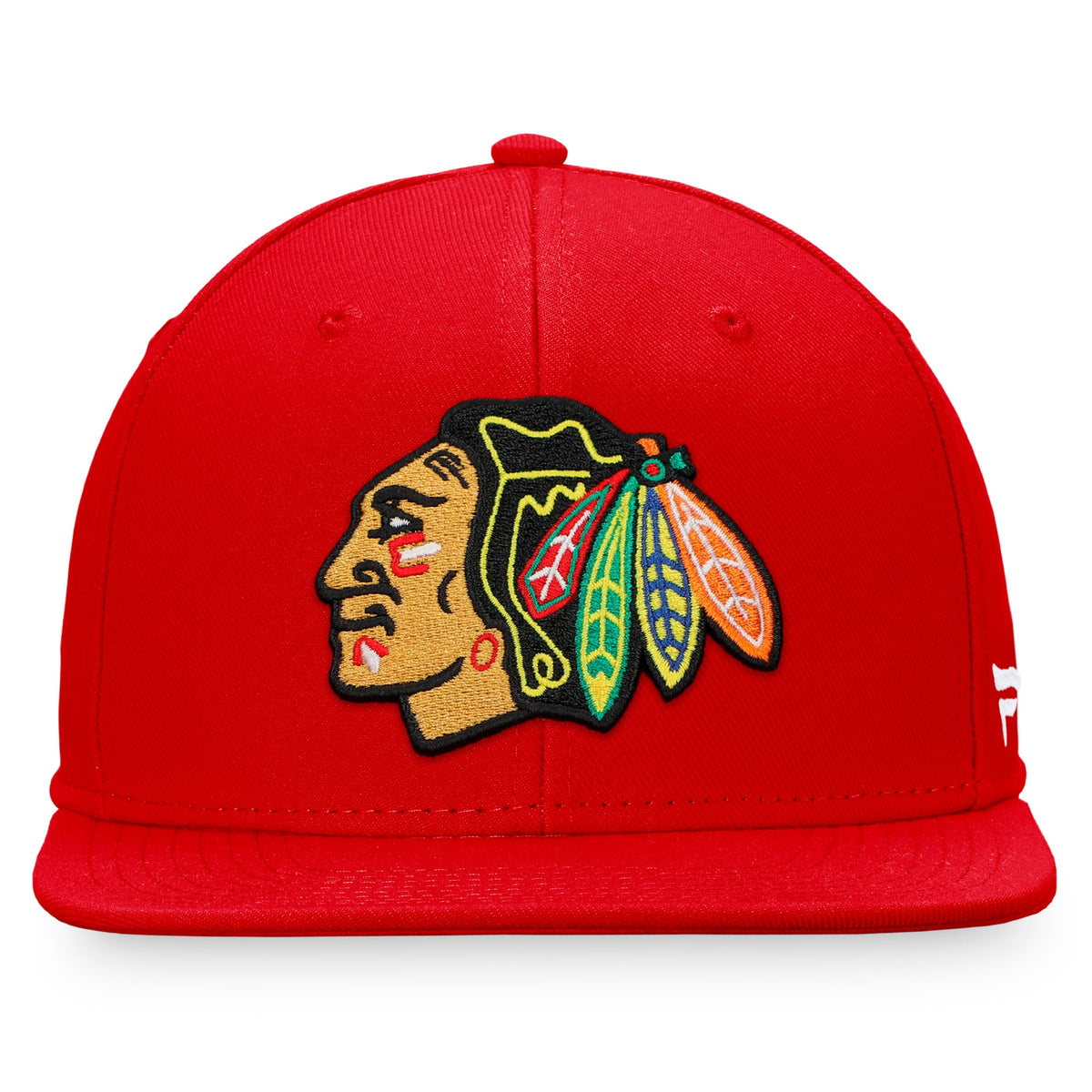 Chicago Blackhawks Red Fanatics Snapback Hat product image 2, provided for visual reference and product detail review
