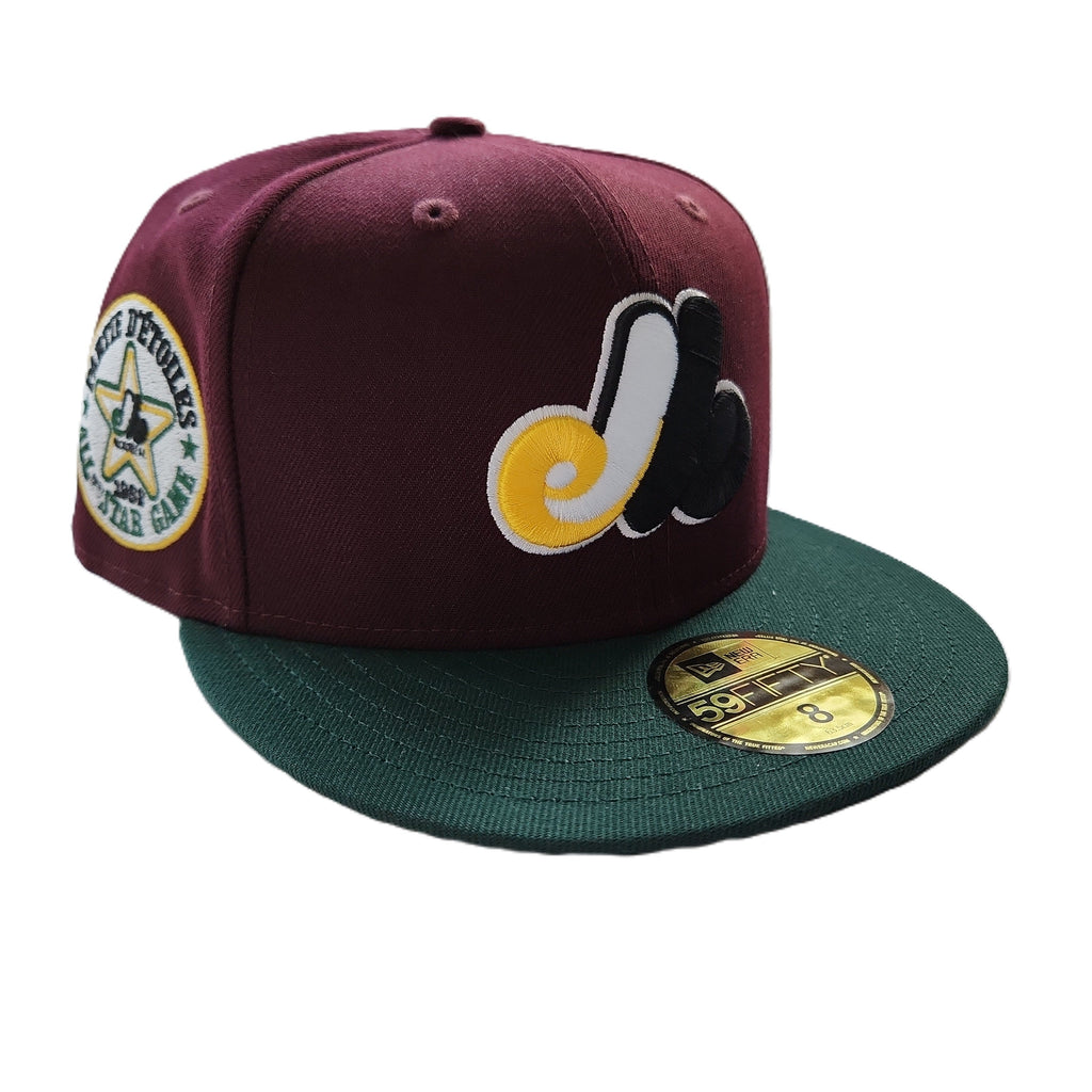 Montreal Expos MLB New Era Men Maroon/Green 59Fifty 1982 All Star Game Cooperstown Fitted Hat product image 1, provided for