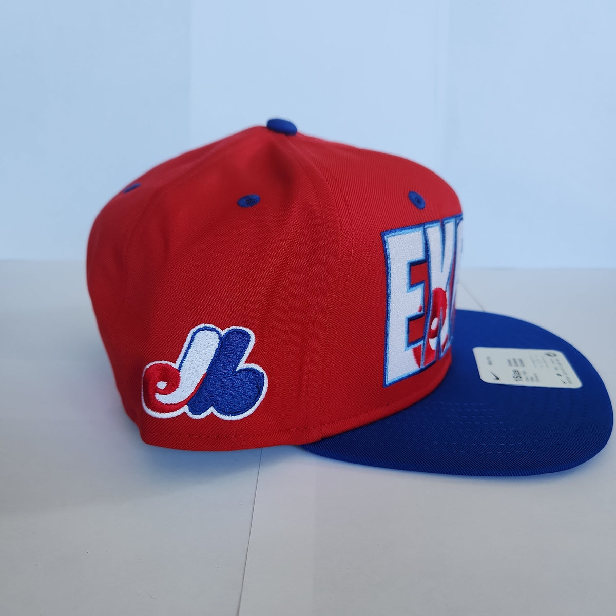 Montreal Expos MLB Nike Men Red Cooperstown Pro Flat Brim Snapback product image 3, provided for visual reference and