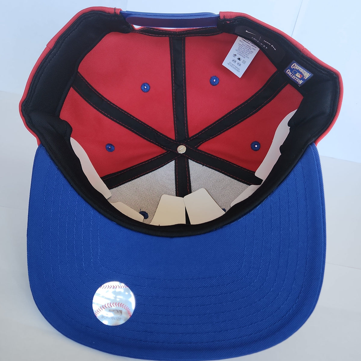 Montreal Expos MLB Nike Men Red Cooperstown Pro Flat Brim Snapback product image 6, provided for visual reference and