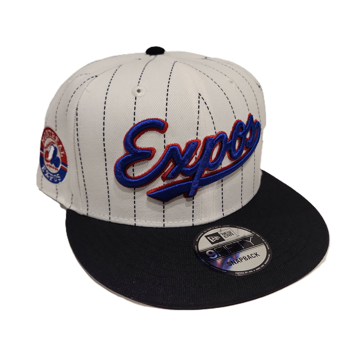 Montreal Expos MLB New Era Men White 9Fifty Cooperstown Pinstripe Retro Uniform Snapback product image 1, provided for
