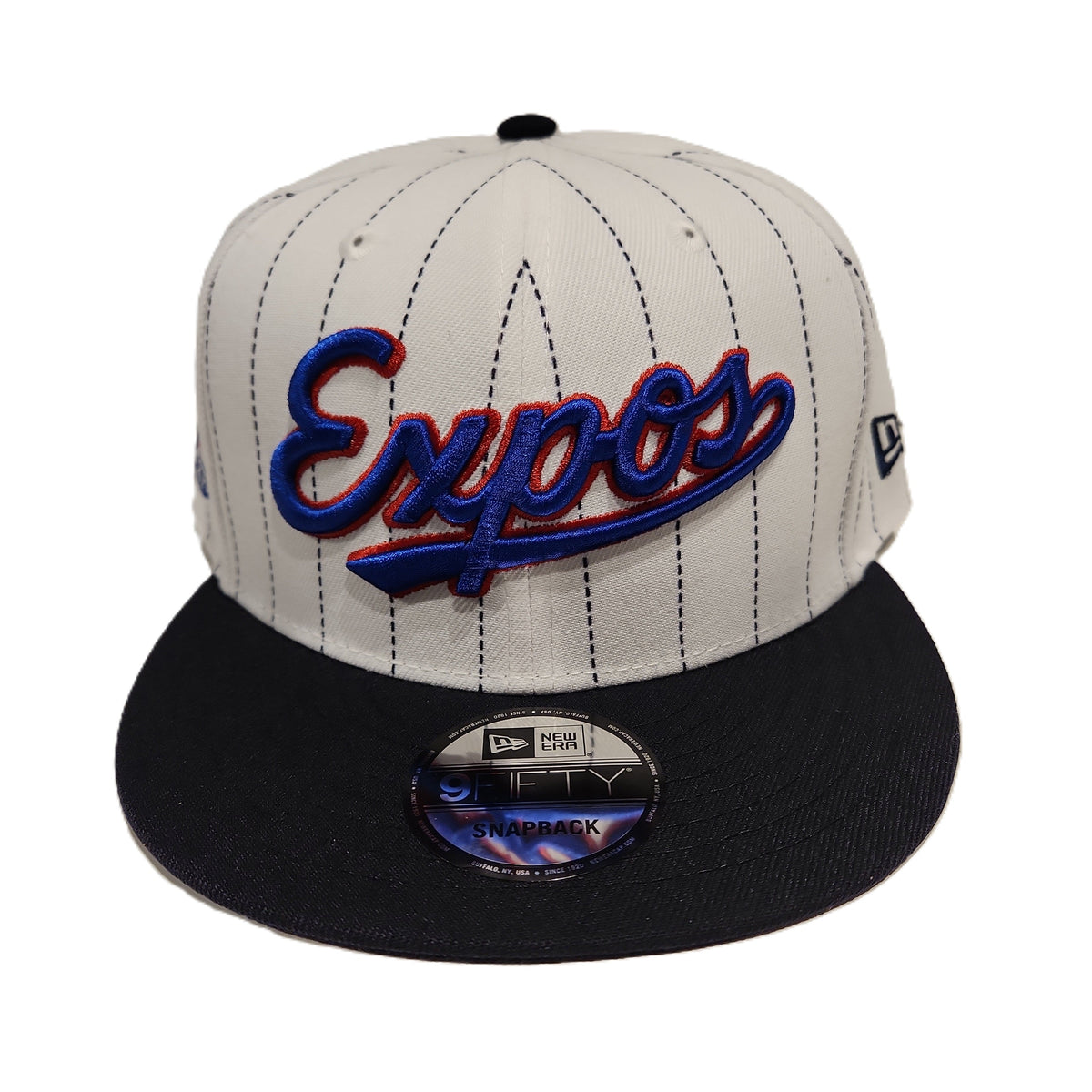 Montreal Expos MLB New Era Men White 9Fifty Cooperstown Pinstripe Retro Uniform Snapback product image 3, provided for