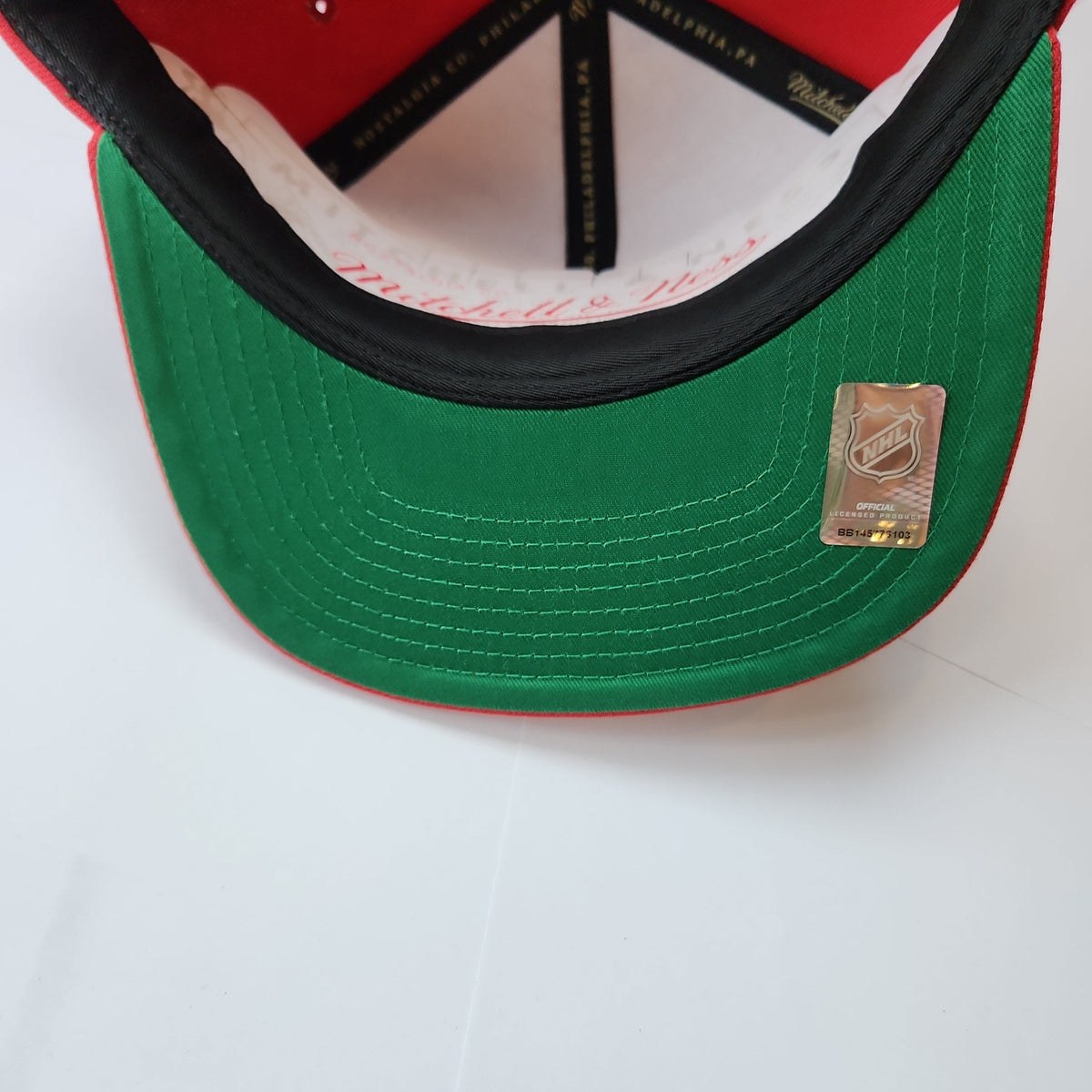 Montreal Canadiens NHL Mitchell & Ness Men Red Champ Stack Snapback product image 5, provided for visual reference and