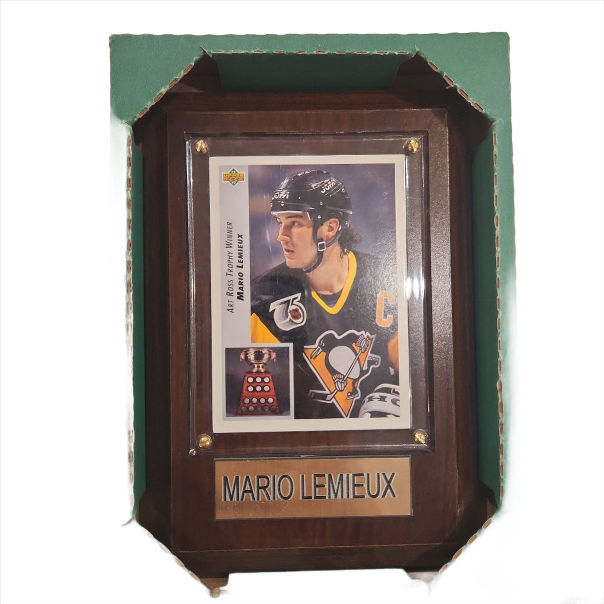 Mario Lemieux Pittsburgh Penguins NHL 4x6 Hockey Player Card With Plaque product image 1, provided for visual reference and