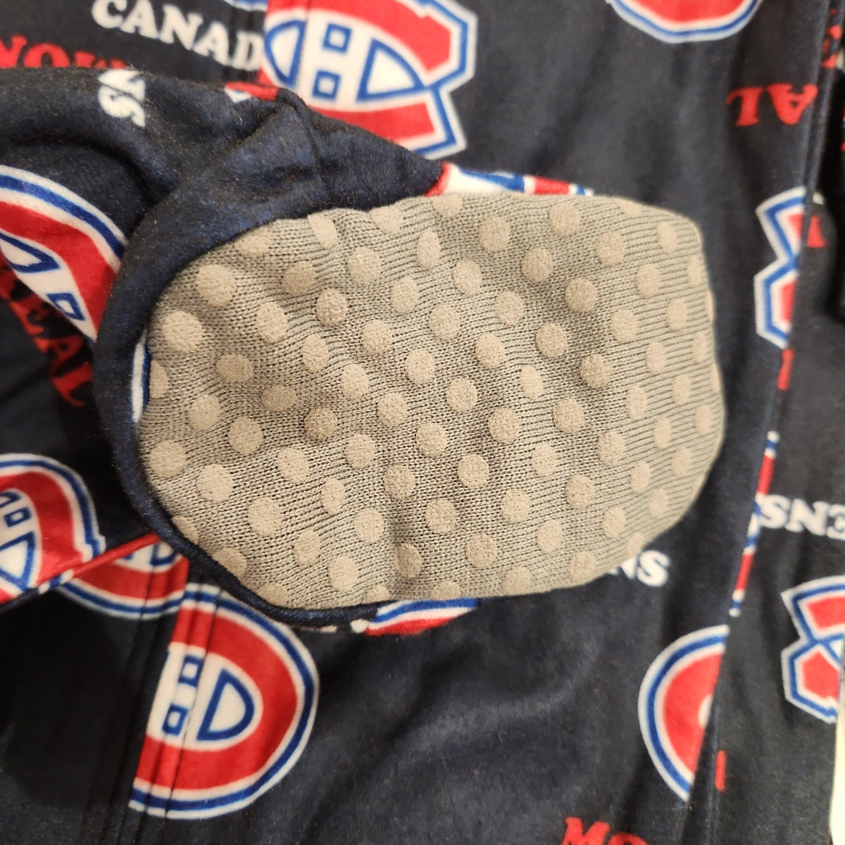 Montreal Canadiens NHL Outerstuff Infant Navy Raglan Zip Up Coverall product image 3, provided for visual reference and